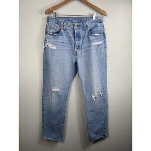 Levi's Men's 501 Jeans Blue Distressed  32x30‎ (Actual 33X29)